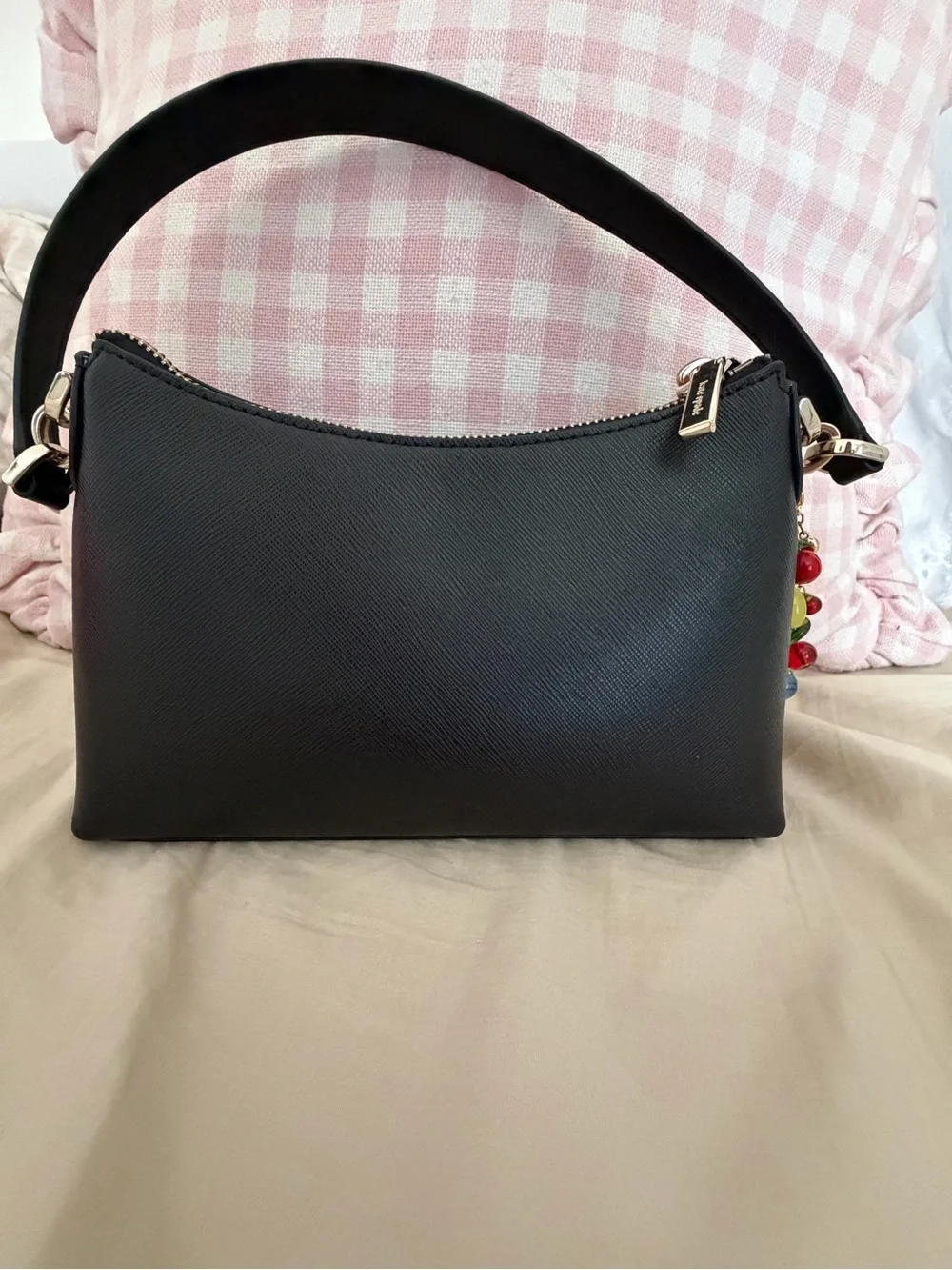 kate spade Black Leather Bag with Card Holder